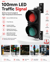 Feu de signalisation LED industriel rouge-vert 100mm 200mm pour quai de chargement, signal Stop et Go pour système de barrière d'entrepôt et de stationnement