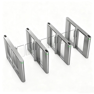 Control de Acceso para Gimnasios y Oficinas: Puerta de Velocidad de Cabeza Cuadrada de Acero Inoxidable con Función de Conteo de 0.2s, Tarjeta IC, TCP/IP y Motor Cepillado - Product Image 3