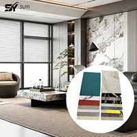 Panneau mural en PVC marbré résistant aux UV, imperméable et ignifuge, pour décoration intérieure de bureau, fabrication OEM