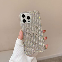 Luxe Bowknot Strass Couverture de Téléphone Diamant Bling Brillant Étui de Téléphone Portable pour iPhone 1: 6 PM Plus 13-Vente Chaude Galvanoplastie