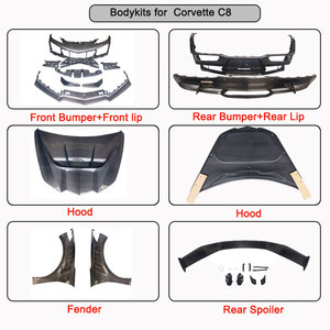 Kits de carrosserie pour <span class=keywords><strong>Chevrolet</strong></span> <span class=keywords><strong>Corvette</strong></span> C8 Z06 2023-2024 : Pare-chocs avant et arrière, diffuseur, capot en fibre de carbone, élargisseurs d'ailes - Product Image 4