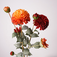 Gerbera Daisy Mini 4 Kepala Buatan yang Realistis (Bahan Sutra) untuk Dekorasi Rangkaian Bunga di Rumah, Fotografi, Pernikahan, dan Wisuda