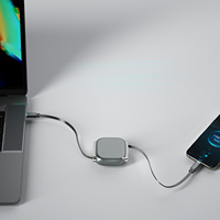 Cable USB C a USB C 3A de Carga Rápida de 60W, Cable de Datos USB Retráctil para Teléfono Móvil, Cable de Carga Súper Rápida