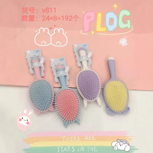 Cute Cartoon Detangling Brush Large Size Anti-static Massage <b>Comb</b> For Home Use Plastic Material Model 2085 - Product Image 5