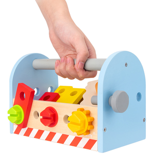 Montessori Đa Chức Năng Sửa Chữa Công Cụ Thiết Lập Gỗ Tự Làm Hands-On Lắp Ráp Nut Tháo Dắp Vít Bé Hộp Công Cụ Động Vật Chủ Đề Cho Bé Trai - Product Image 5