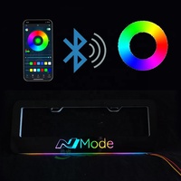 Support de plaque d'immatriculation avant à LED avec commande par application, universel pour voitures, camions, SUV, camping-cars