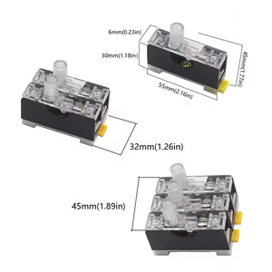 6X30mm 220V 유리 퓨즈 홀더 FS-101 FS102 FS103 딘 레일 마운트 단극 6*30 퓨즈 케이싱 10A - Product Image 2