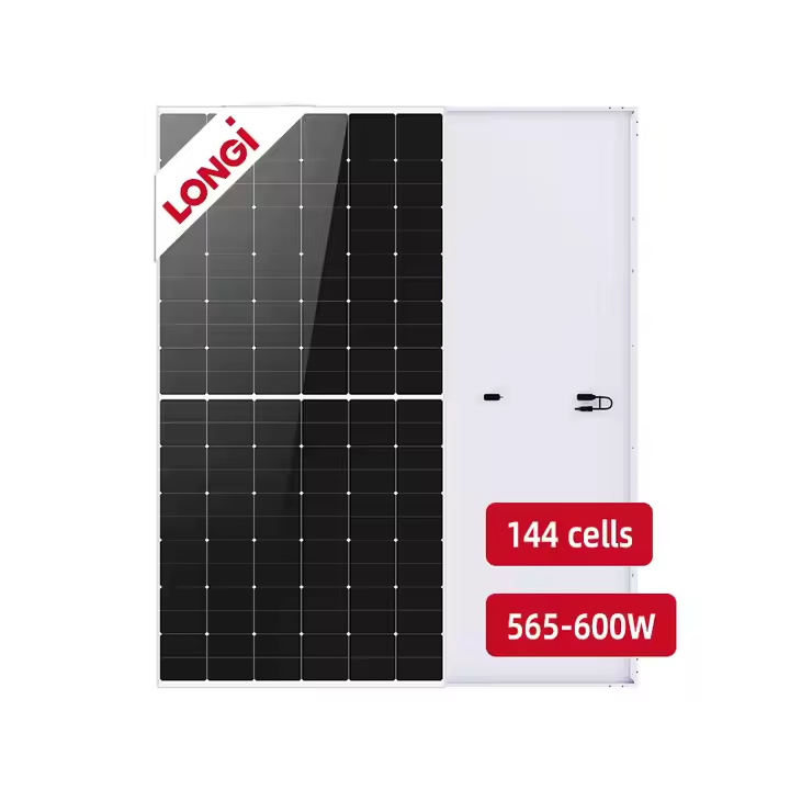 Longi Half Cell N Type Solar Panels Bifacial 590w 585w 580w Pv Module ...