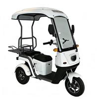 Tricycle électrique double moteur PMSM avec toit, scooter de mobilité à 3 roues, suspension en aluminium, frein à disque, trike de loisirs pour usage commercial