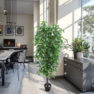 ต้นไทรปลอมต้นไม้ต้นไทรเทียมทำจากพลาสติกพร้อมกระถาง - Product Image 4