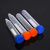 Tube de centrifugeuse à fond rond en plastique gradué de laboratoire 10ml 15ml