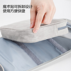 Neceser de Viaje Rectangular con Gancho, de Poliéster Impermeable, con Logotipo Personalizable, para Artículos de Aseo Femeninos - Product Image 3