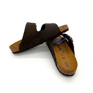 Sandales en cuir huilé véritable à prix d'usine pour hommes et femmes, claquettes <span class=keywords><strong>Arizona</strong></span>, vente en gros, confort classique, semelle confortable, chaussons de plage - Product Image 1