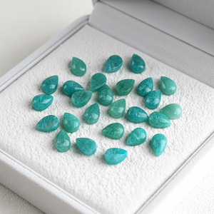 Pietra preziosa di Amazonite naturale su misura, a forma di pera, <span class=keywords><strong>verde</strong></span>, adatta per la creazione di gioielli, cabochon di gemma naturale sciolta di Amazonite - Product Image 1