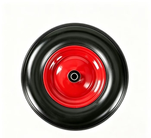 Roue de brouette de 16 pouces, pneu en polyuréthane anti-crevaison 4.00-8, usage intensif - Product Image 3