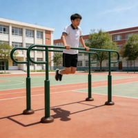 Barres parallèles de fitness en acier galvanisé résistant, écologiques pour l'extérieur, équipement de gym durable pour parcs publics