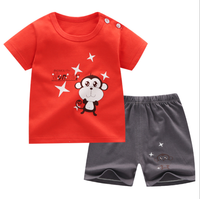 Set Pakaian Butik Anak Bayi, Kaus Lengan Pendek Dua Potong Setelan Musim Panas