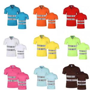 เสื้อโปโลแขนสั้นสีเขียวสะท้อนแสงแบบปรับแต่งได้ พร้อมเสื้อกั๊กนิรภัยสะท้อนแสงและโลโก้สั่งทำ - Product Image 6