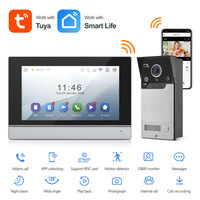 Sistema de Intercomunicación con Videoportero Inteligente WiFi Tuya, Pantalla Táctil IPS de 7 Pulgadas, Kit de Videoportero para Apartamento PST-IP-MSA1K