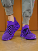 Chaussures décontractées unisexes en maille tissée blanches, légères, taille 36-48, chaussures de couple, tendance de la mode, respirantes, printemps été
