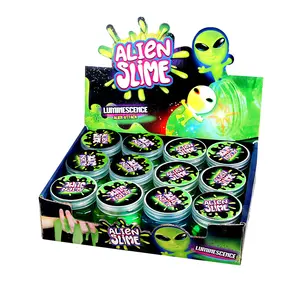 Hot Selling Alien LED Slime Toy Glitter Crystal Slime Mud Diy Slime Putty