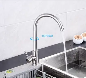 KINGLIONS prezzo di fabbrica 304 Inox Fauset grifo rubinetti rubinetto per lavello da cucina in acciaio inossidabile spazzolato
