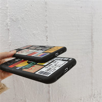 Chaude Simple QR Code Étiquette INS 3D Téléphone étui pour iphone 7 8 Plus 12 11 13 14 Pro Max X XS XR Sourire Vente Noir Couverture En Silicone Souple