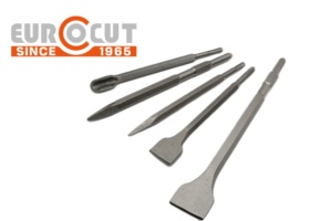Cincel Plano EUROCUT SDS Plus, Vástago Recto, Acero Industrial, Cincel Frío para Piedra, Mampostería, Paredes y Hormigón - Product Image 2