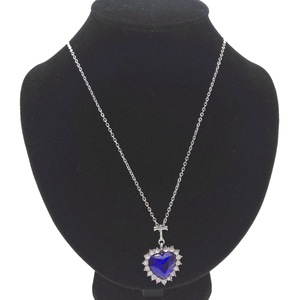 Collar con Colgante Corazón del Océano de la Película <span class=keywords><strong>Titanic</strong></span>, Collar con Cristales Azules y Rojos, Collar con Diamantes para Mujer - Product Image 2