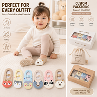 Chaussettes antidérapantes personnalisées pour bébés, chaussettes à motif de dessin animé pour enfants, chaussettes antidérapantes pour tout-petits, chaussettes en coton doux antidérapantes OEM ODM