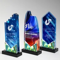 Trophée en cristal écologique haut de gamme, récompense créative en résine et verre, plaque sculptée sur le thème de l'ange, impression UV, gravure gratuite, entreprise