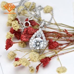 Caldo di vendita 18K oro bianco GIOIELLI/GIOIELLI 1ct ciondolo con moissanite collana della pietra preziosa - Product Image 6