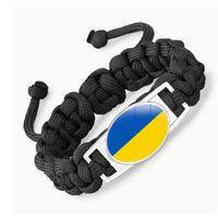 Bracelet en paracorde réglable de style occidental avec drapeau de la Tunisie, drapeaux nationaux et logos de clubs de football européens