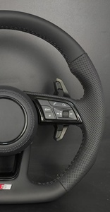 Volant en cuir perforé S-Line avec palettes de changement de vitesse pour Audi A3 A4 <span class=keywords><strong>A5</strong></span> A6 Q3 Q5 Q7 R8 A7 RS6 A8 S/RS Series - Product Image 6