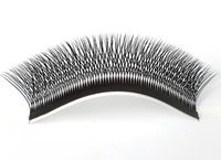 Extensions de cils volume en forme de W, tissage multi-niveaux, individuels, noir mat, double couche, 3D W, cheveux synthétiques