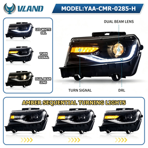 Phares LED VLAND pour Chevrolet Camaro 5ème génération 2014-2015, facelift ZL1 LS SS 1LT, avec feux de jour LED RGB - Product Image 3
