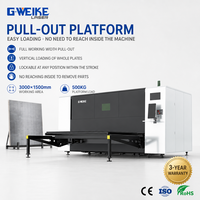 G.weike LF3015PII Zone de travail 3000*1500mm avec tiroir coulissant Machine de découpe laser à fibre à couverture complète