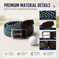Ceinture de golf tressée personnalisée couleur équipe pour événements de club de golf Commandes OEM Fournisseur en gros