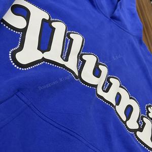 Chándal de algodón de alta calidad con logotipo estampado de soplo personalizado, Sudadera con capucha <span class=keywords><strong>y</strong></span> conjuntos de Jogger con diseño de diamantes, chándal - Product Image 5