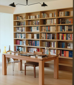 Estantería Abierta de Madera Beige Natural para Libros, Librería Personalizada con Compartimentos para Almacenamiento de Libros, Ideal para Sala de Estudio, Oficina o Proyectos de Renovación de Villas - Product Image 1