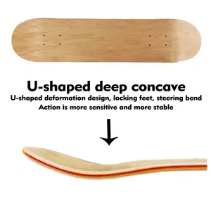 Tavola da skateboard vuota in acero canadese all'ingrosso, tavola da skateboard personalizzata vuota, skateboard e tavole da skateboard