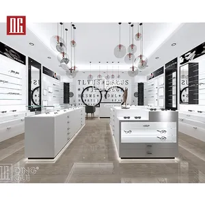 现代豪华高端最佳光学商店设计眼镜店光学展示柜