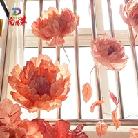 Tissu personnalisé design fait à la main scène florale décoration de scène fleur artificielle élégante décoration de plafond de mariage