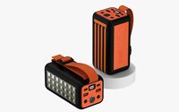 Batterie externe haute capacité 50000mAh PD22.5W à charge rapide avec câbles intégrés, lumière LED, batterie externe portable, plusieurs ports de sortie