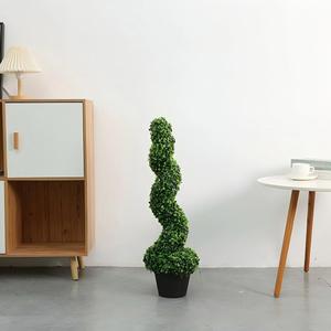 Árbol Artificial en Espiral de Boj de Seda para Decoración Interior, Arreglo Paisajístico para Escenarios Comerciales, Hojas Duraderas de Alta Simulación - Product Image 6