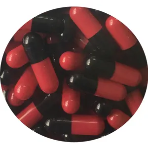 Black Red Gelatin Hard Empty Capsule For Medical Health Care