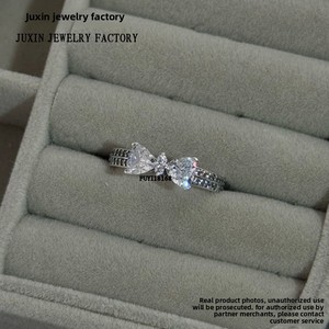 Conjunto de Collar, Pendientes y Anillo Pangadora con Lazo Electrochapado en Hierro para Mujer, Dulce Regalo para Novia - Product Image 5