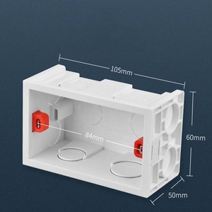 Caja de Conexión Ajustable para Interruptor de Pared, 250V, Unipolar, Accesorios Eléctricos, Cajas de Unión y Montaje, Material Plástico - Product Image 3