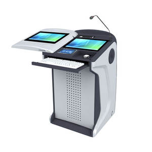 Podio Digital Interactivo Inteligente para Escuelas, <span class=keywords><strong>Atril</strong></span> <span class=keywords><strong>Multimedia</strong></span> con Pantalla Dual de 21.5 Pulgadas para Educación - Product Image 1