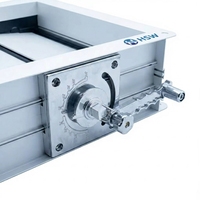 Régulateur d'air carré manuel pour système de ventilation, vanne de contrôle de débit en fer galvanisé pour installation au sol